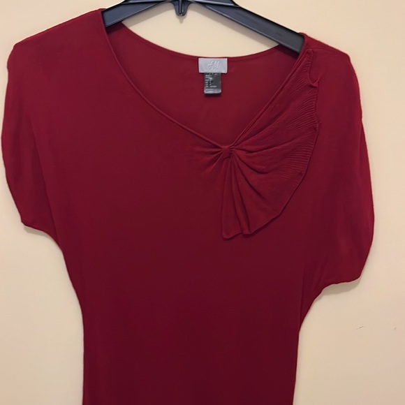 H&M Light sweater dress with bow, size S - Picture 2 of 6